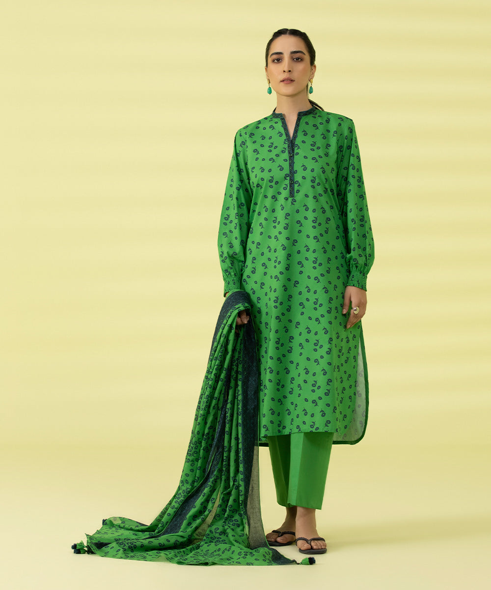 3 PIECE - PRINTED LAWN SUIT
