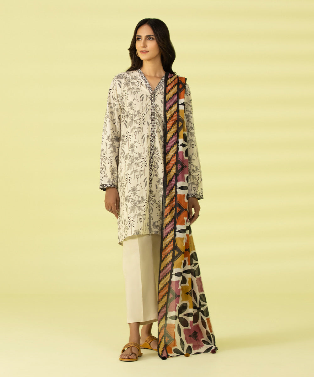 3 PIECE - PRINTED LAWN SUIT