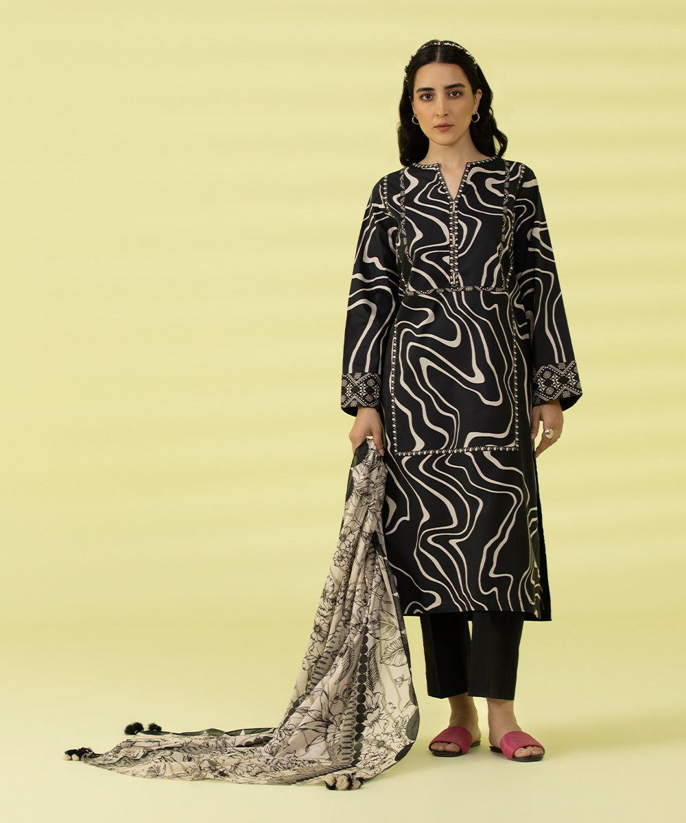 3 PIECE - PRINTED LAWN SUIT