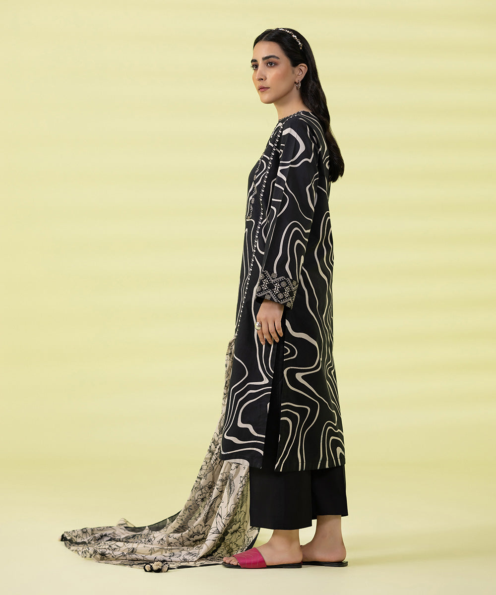 3 PIECE - PRINTED LAWN SUIT