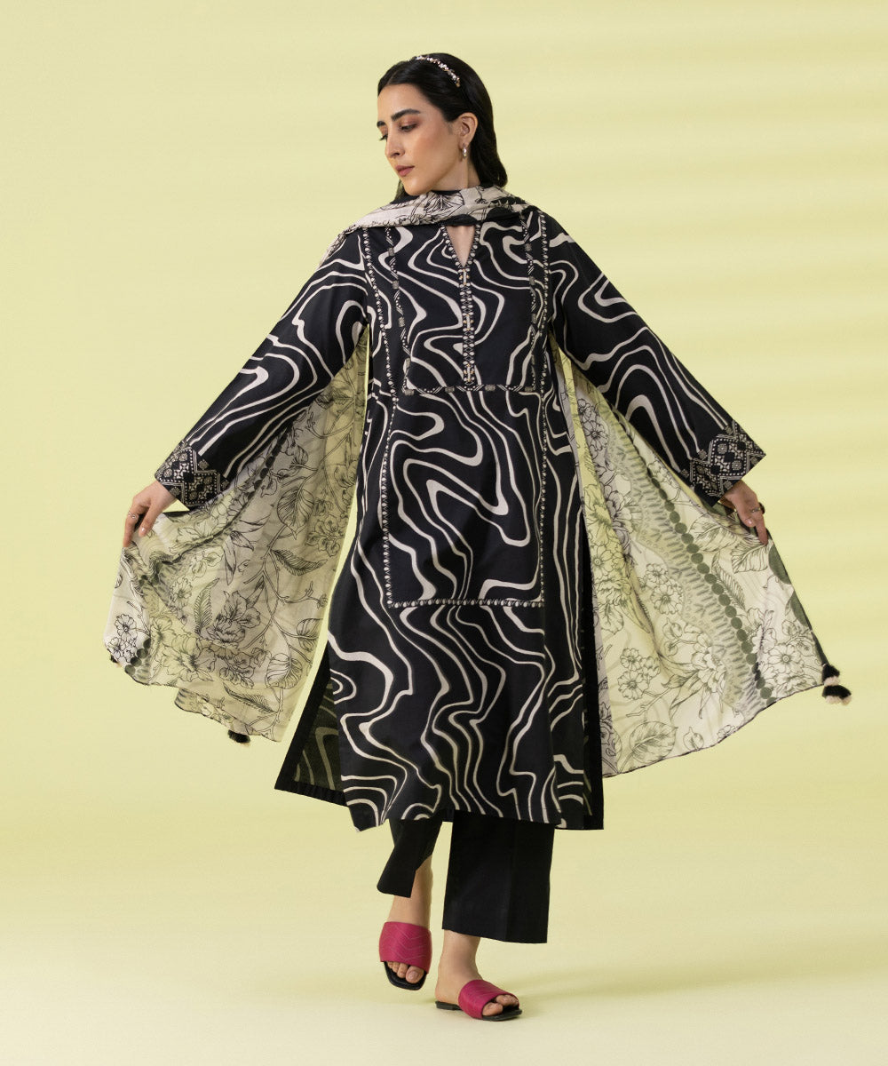 3 PIECE - PRINTED LAWN SUIT