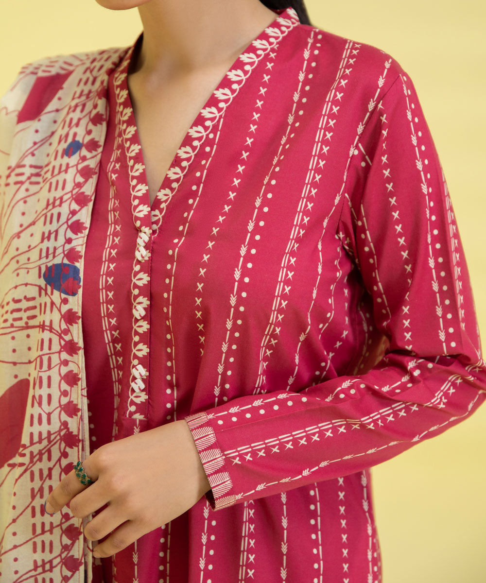 3 PIECE - PRINTED LAWN SUIT