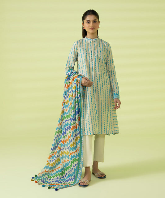 3 PIECE - PRINTED LAWN SUIT