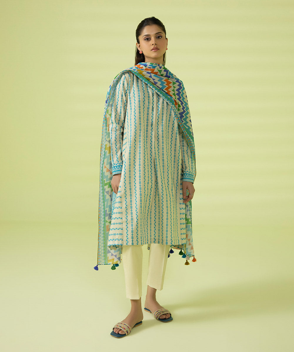 3 PIECE - PRINTED LAWN SUIT