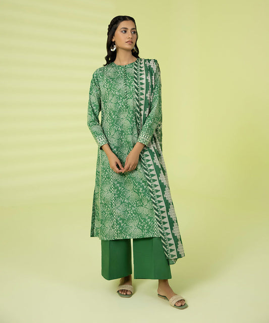 3 PIECE - PRINTED LAWN SUIT