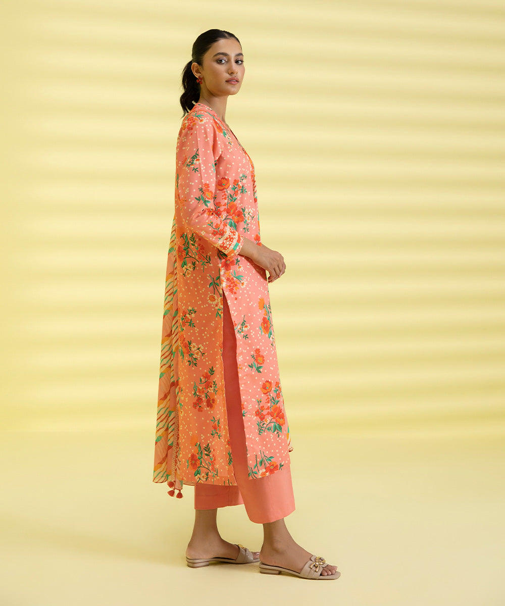 3 PIECE - PRINTED LAWN SUIT