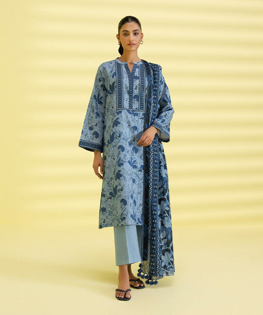 3 PIECE - PRINTED LAWN SUIT