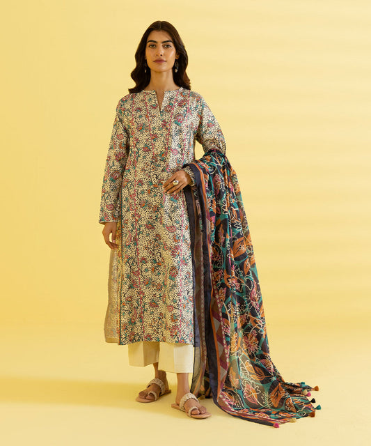 3 PIECE - PRINTED LAWN SUIT