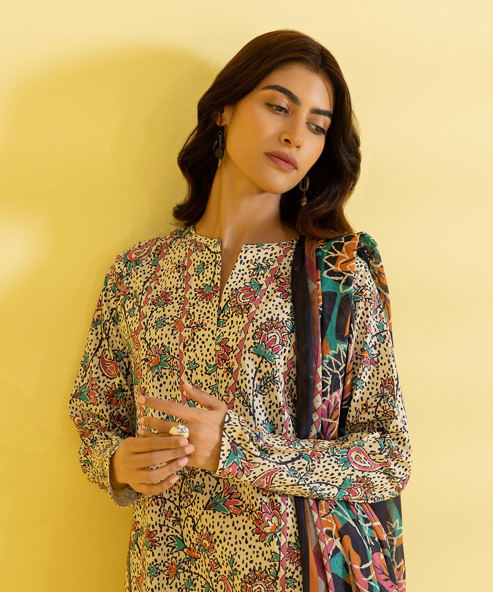 3 PIECE - PRINTED LAWN SUIT