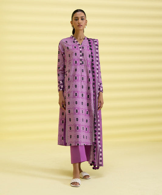 3 PIECE - PRINTED LAWN SUIT