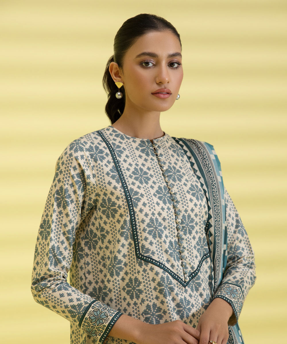3 PIECE - PRINTED LAWN SUIT