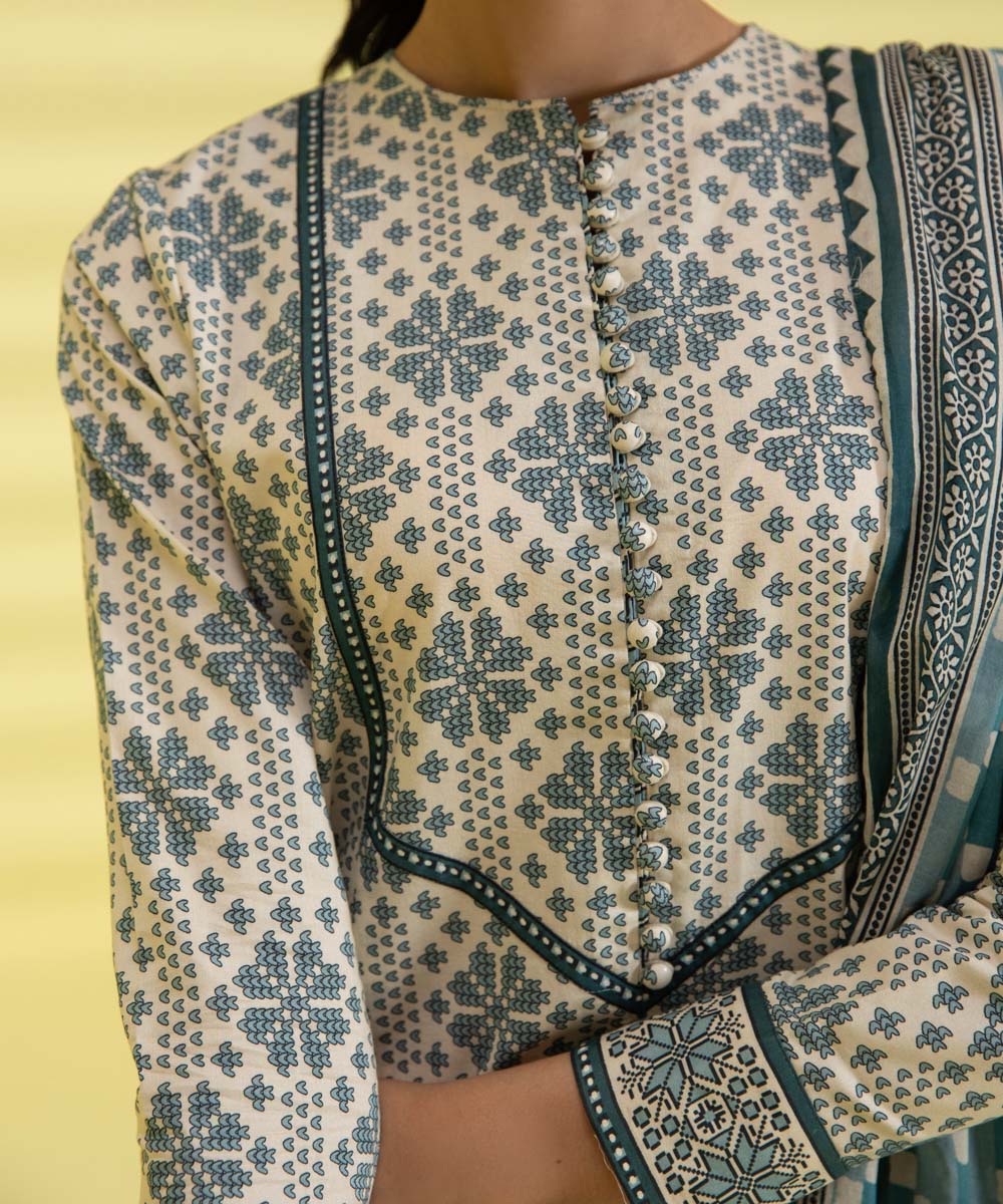 3 PIECE - PRINTED LAWN SUIT