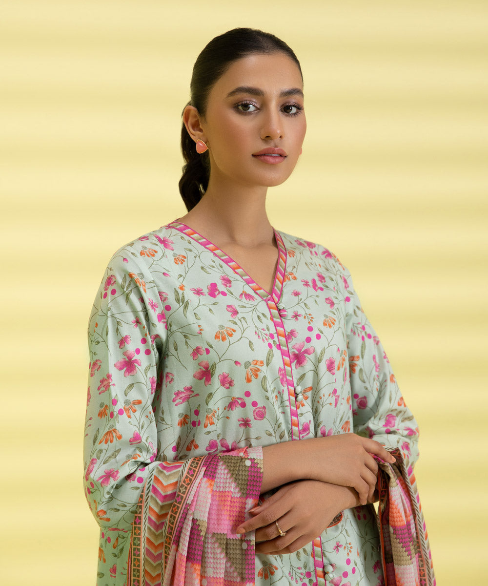 3 PIECE - PRINTED LAWN SUIT