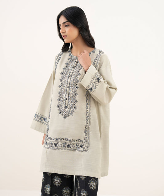 Embroidered Khaddar Shirt