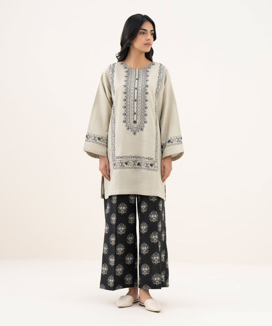 Embroidered Khaddar Shirt