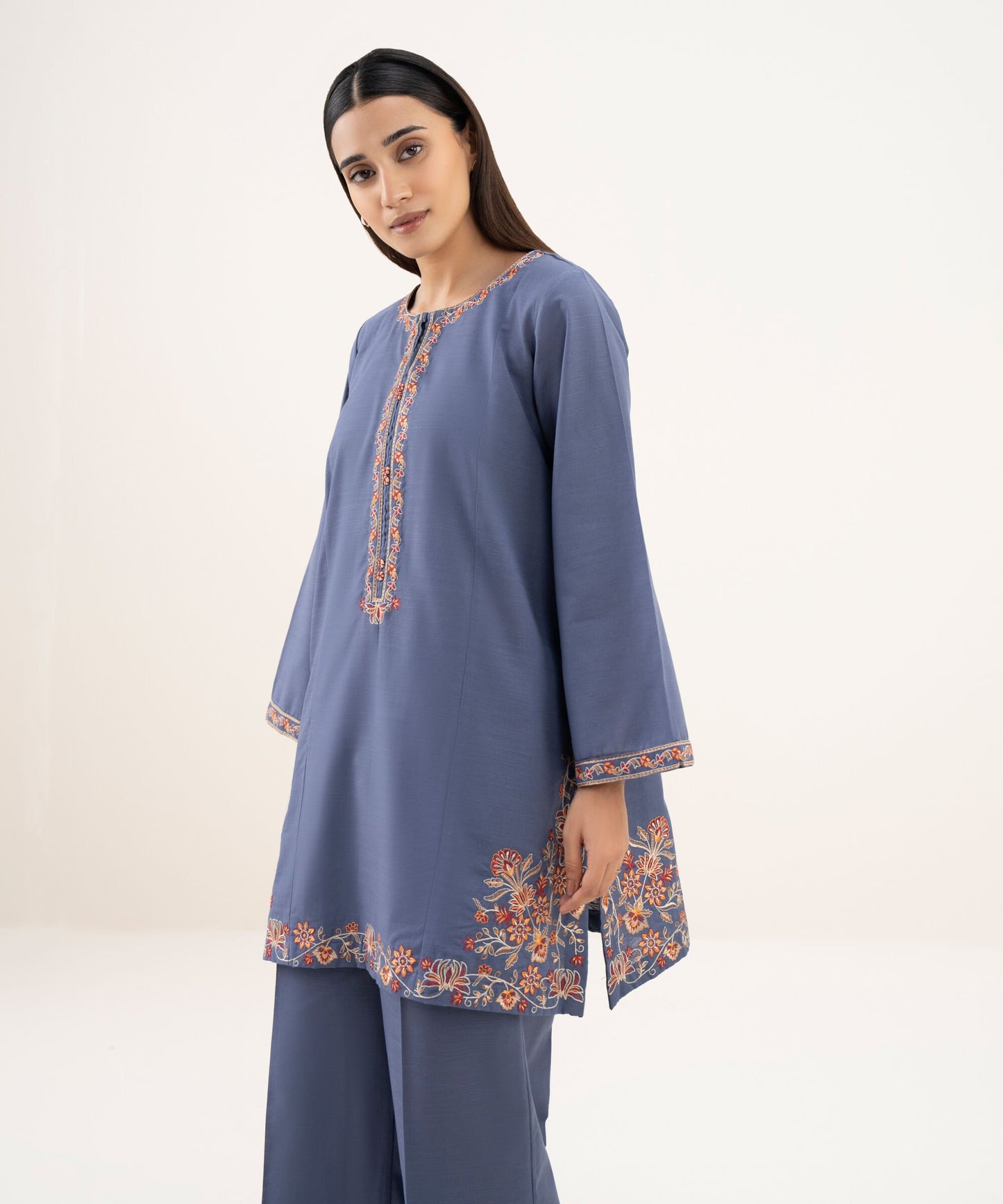 Embroidered Khaddar Shirt