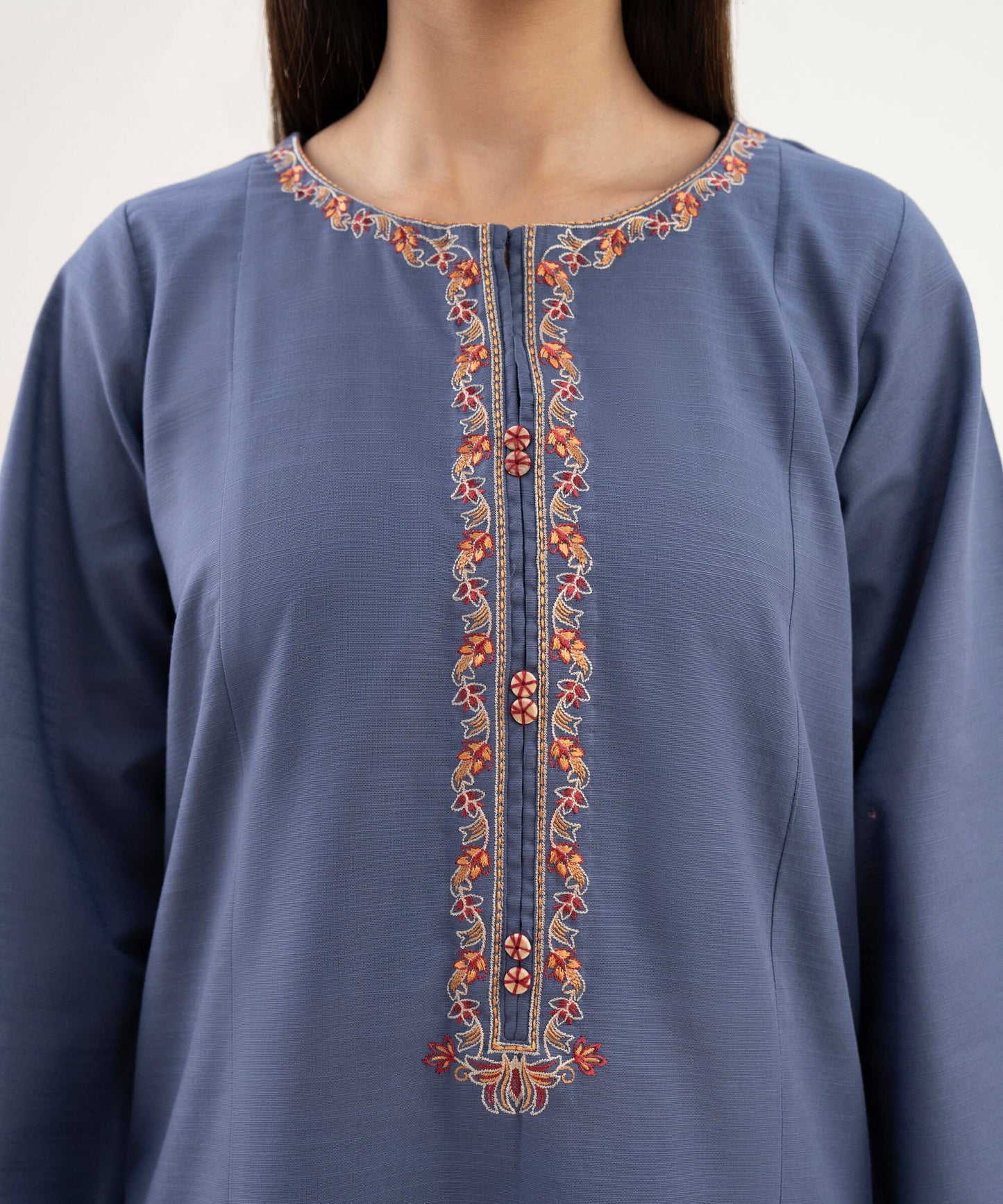 Embroidered Khaddar Shirt