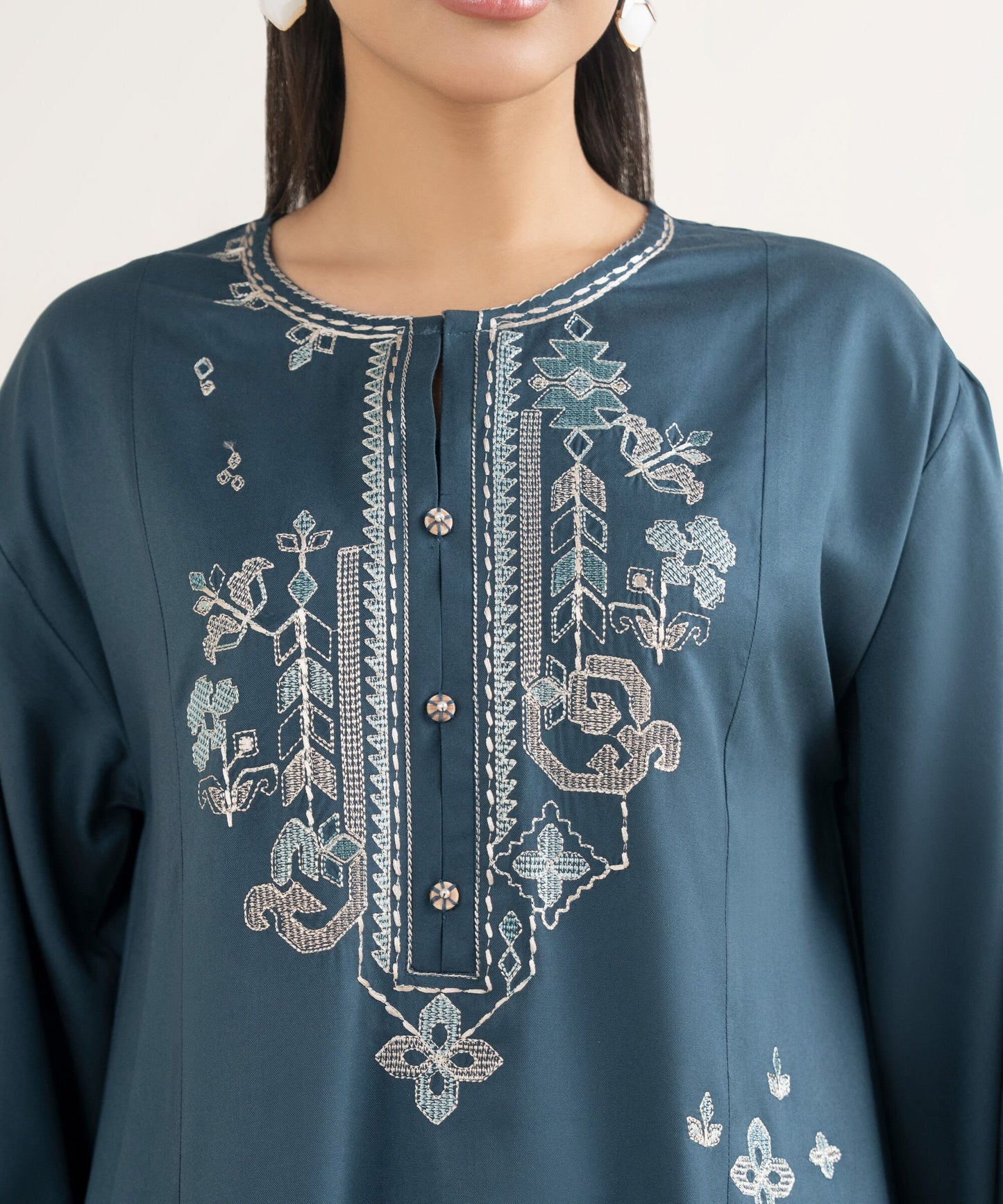Embroidered Viscose Marina Shirt
