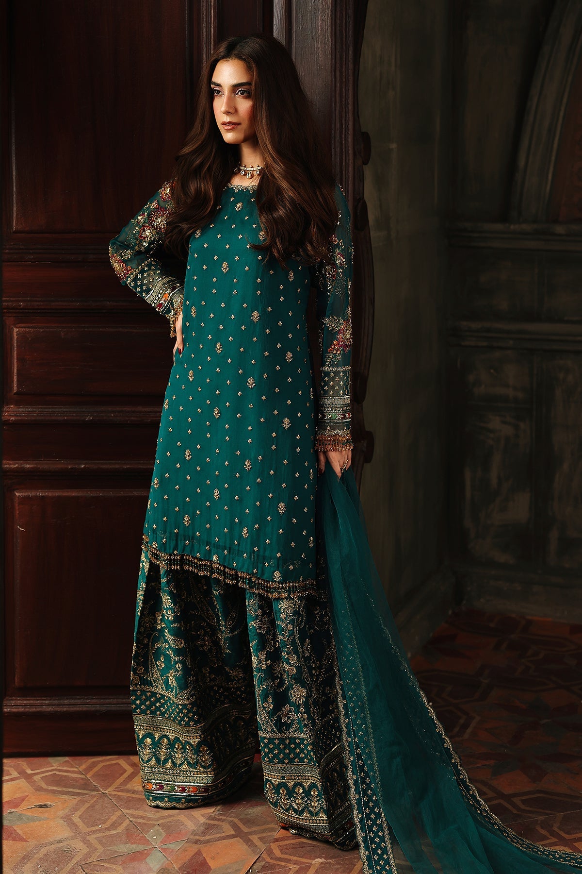 4-PC Charizma Unstitched Luxury Collection DJW5-04