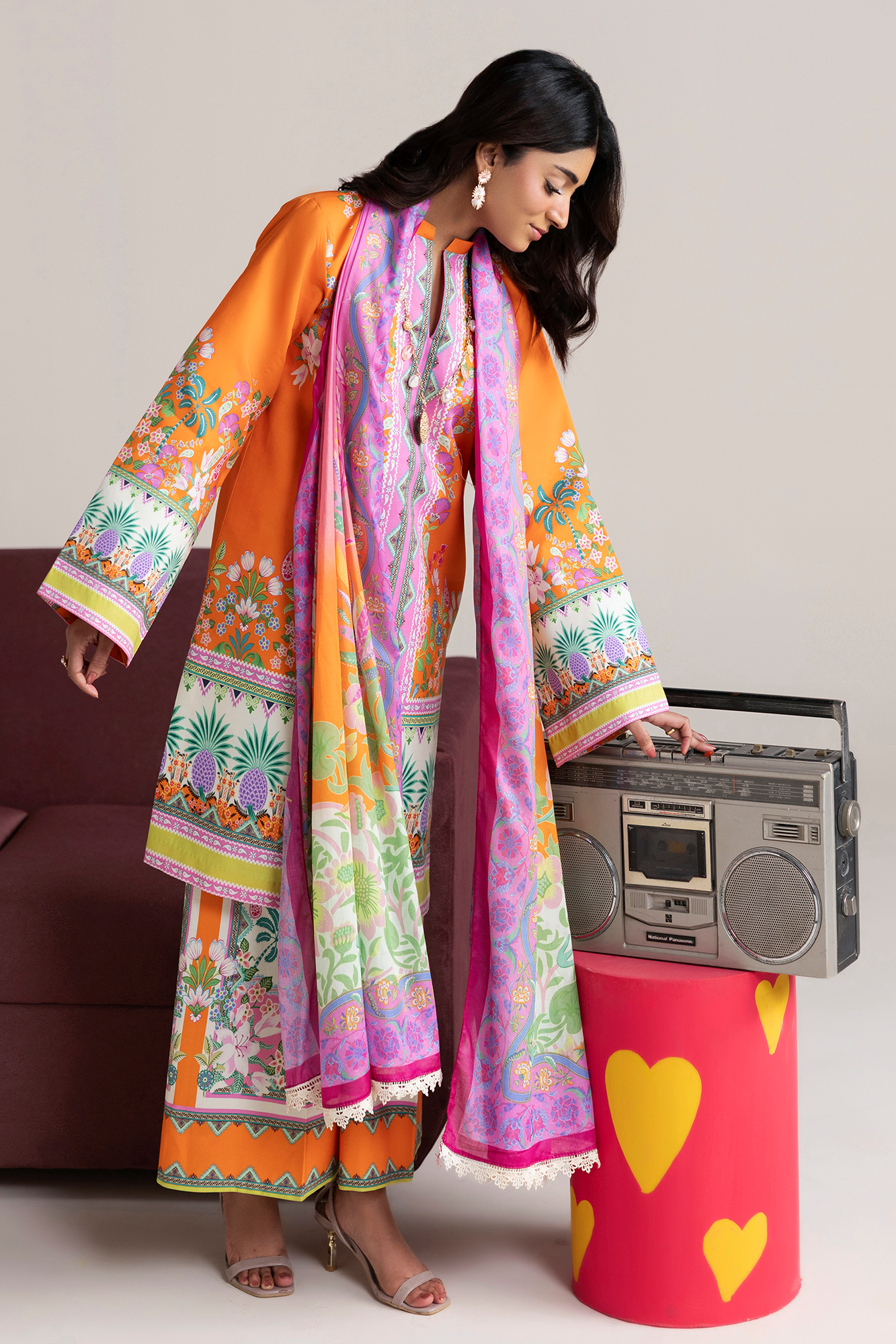 Amal Summer Prints 3Pc. Unstitched 08