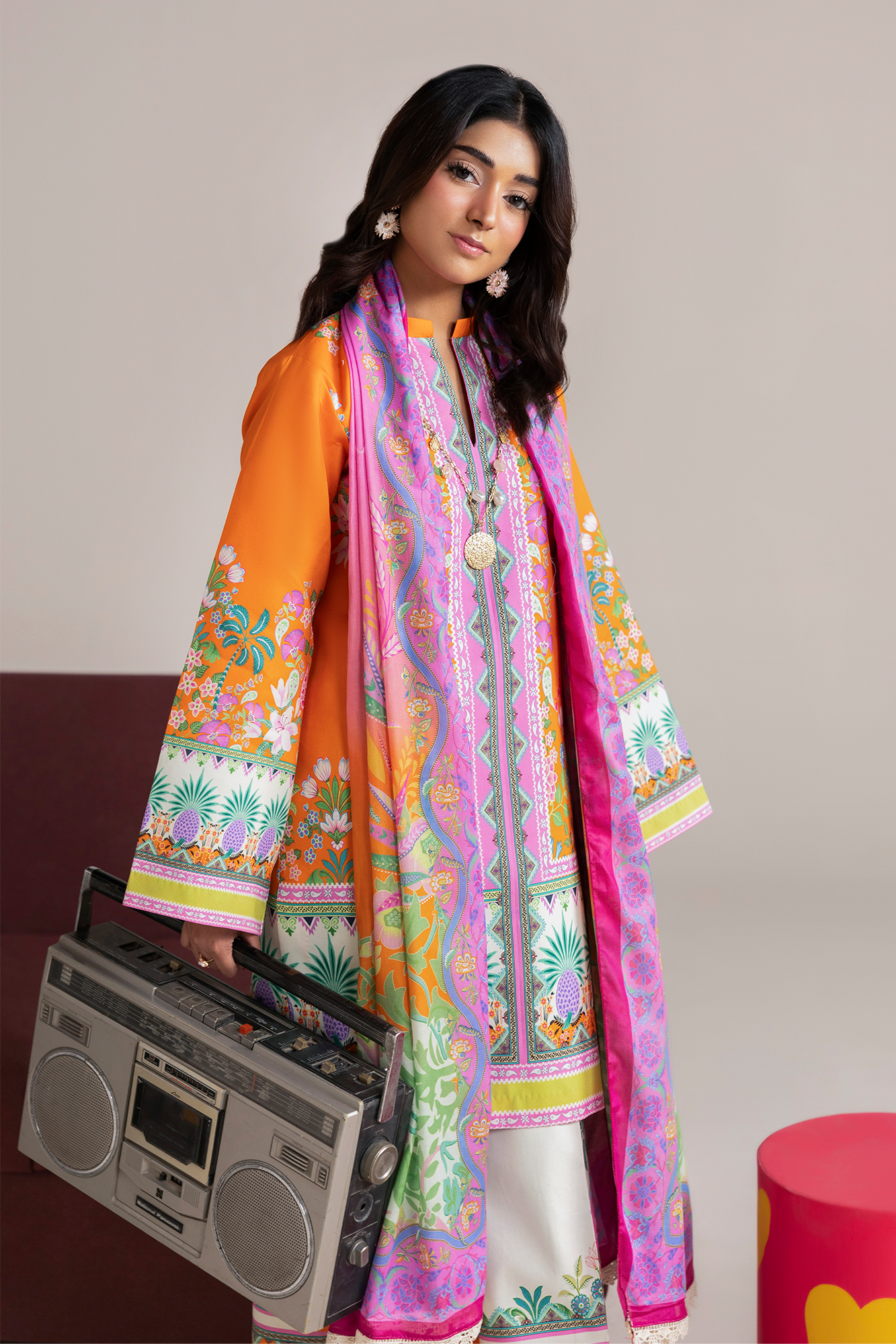 Amal Summer Prints 3Pc. Unstitched 08