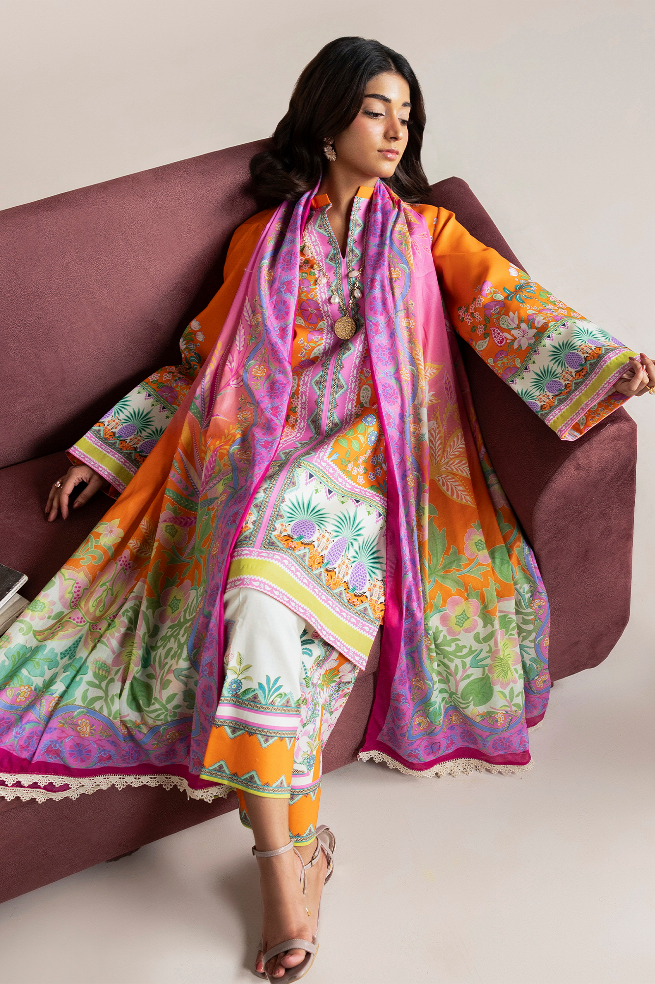 Amal Summer Prints 3Pc. Unstitched 08