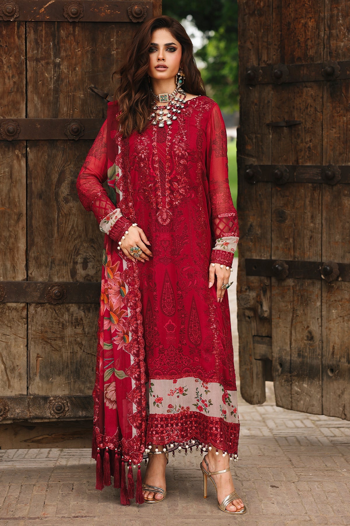 3-pc Unstitched Chiffon Collection VSL25-25