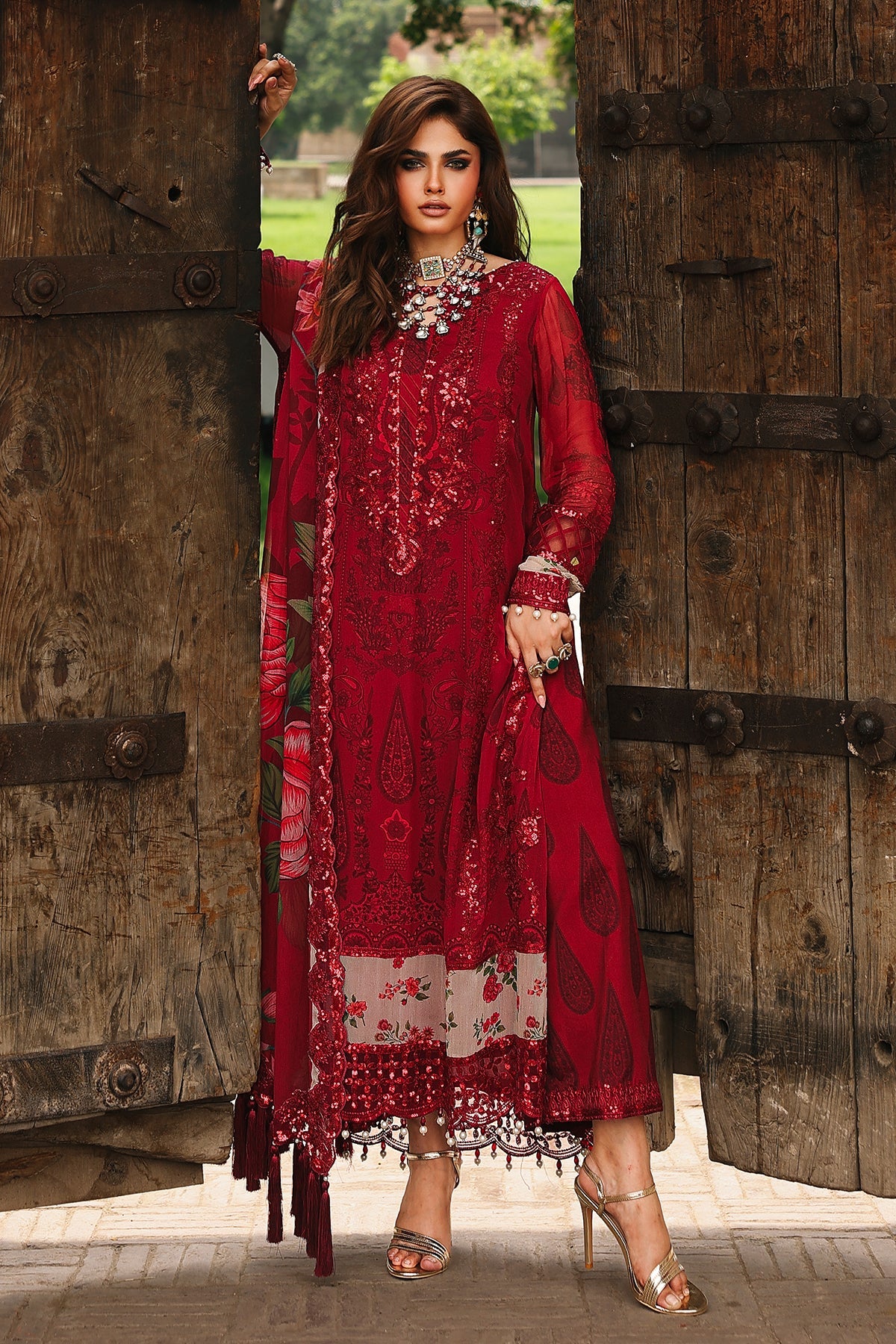 3-pc Unstitched Chiffon Collection VSL25-25