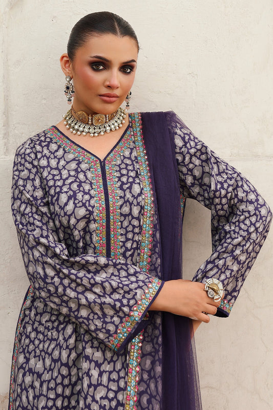 3-PC Embroidered Raw-Silk Suit CMA-5-121A