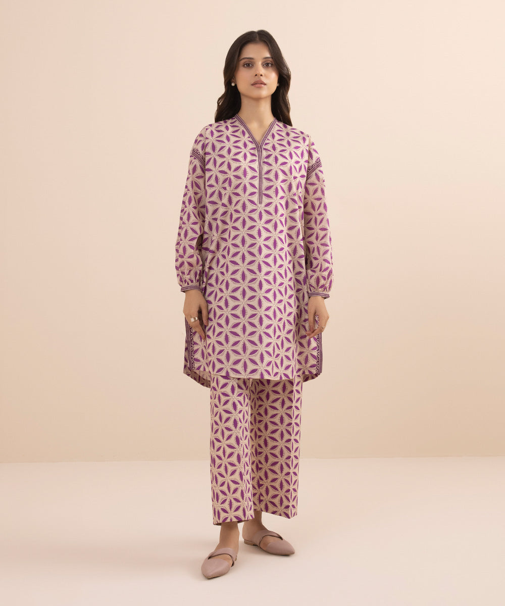 2 PIECE - PRINTED LAWN SUIT
