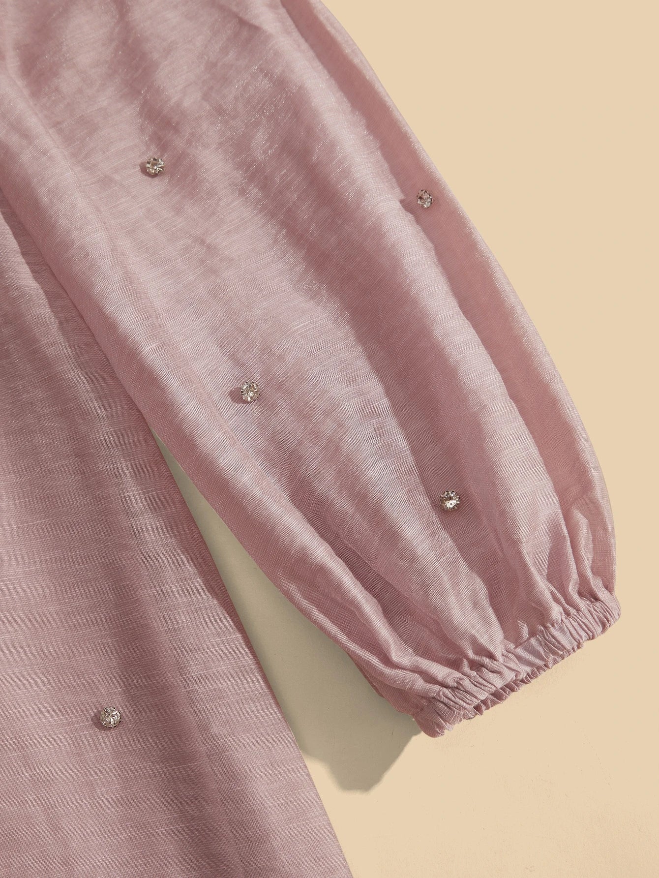 Women's Long Dress With 3D Rhinestone Decor