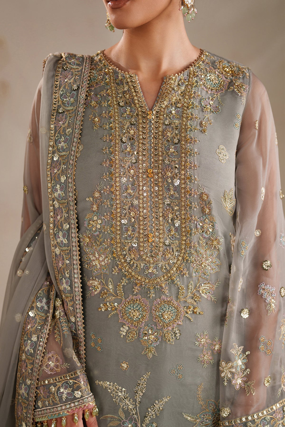 EMBROIDERED CHIFFON SF-4364