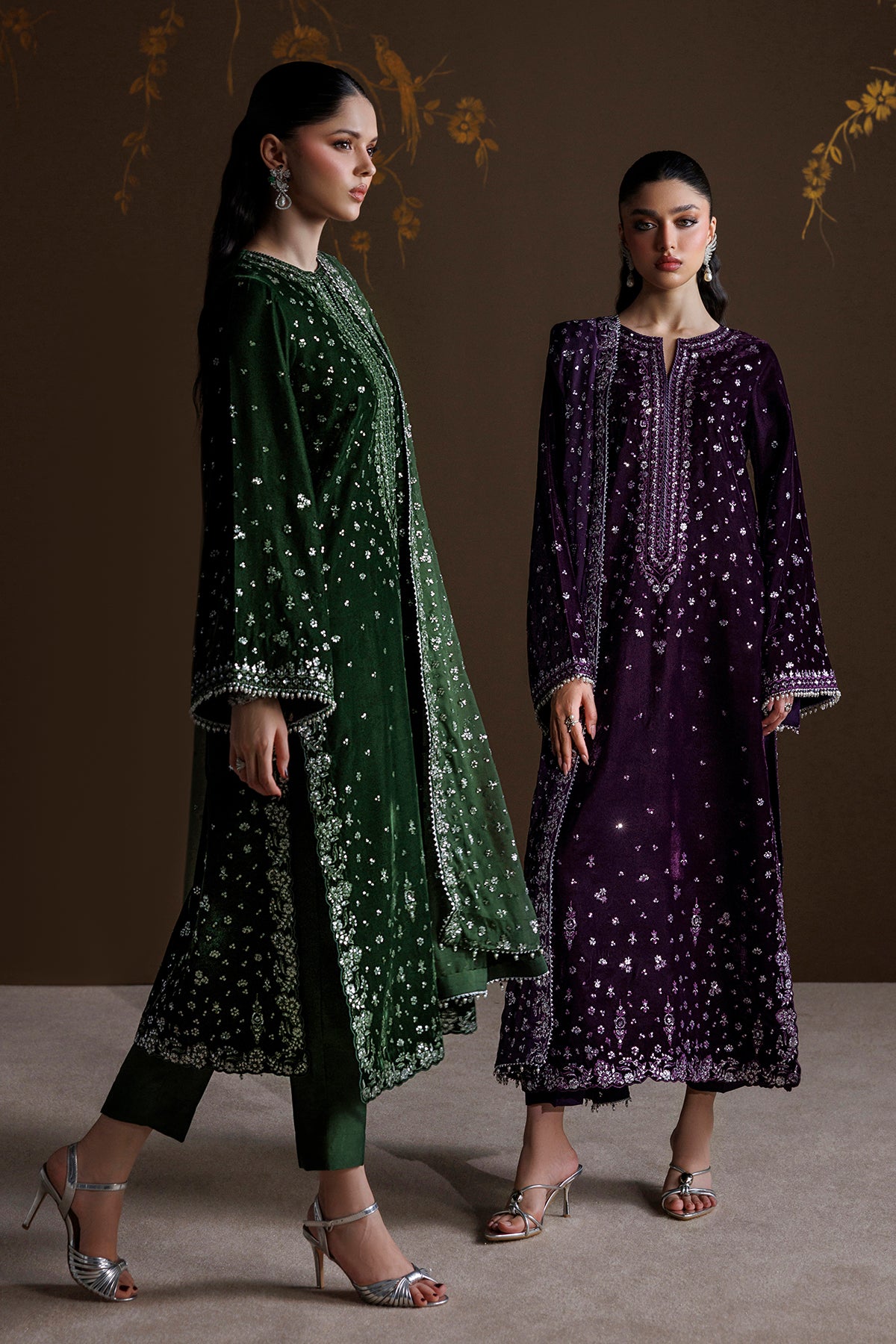 EMBROIDERED VELVET UF-4546