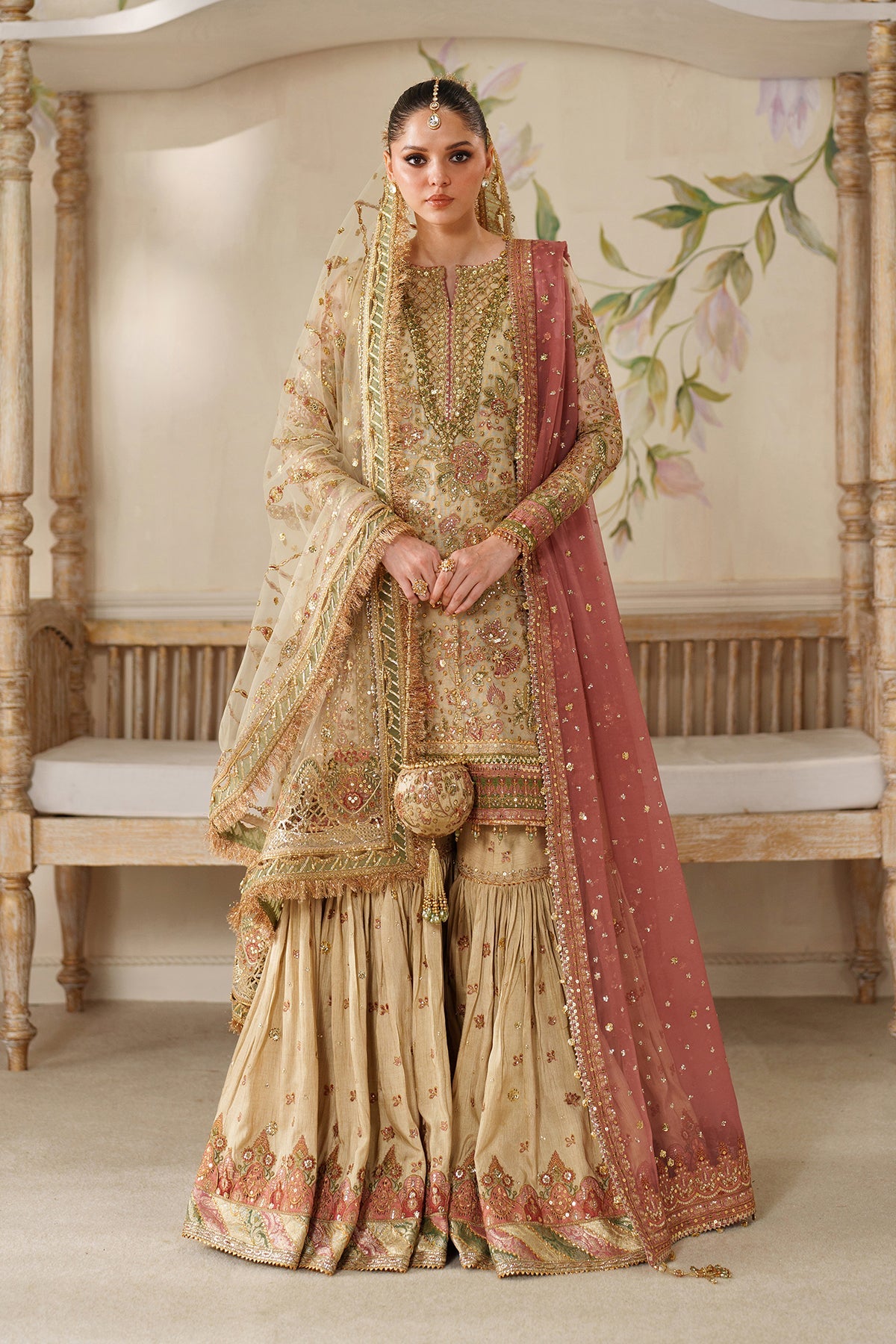 EMBROIDERED NET CH14-02 UNSTITCHED