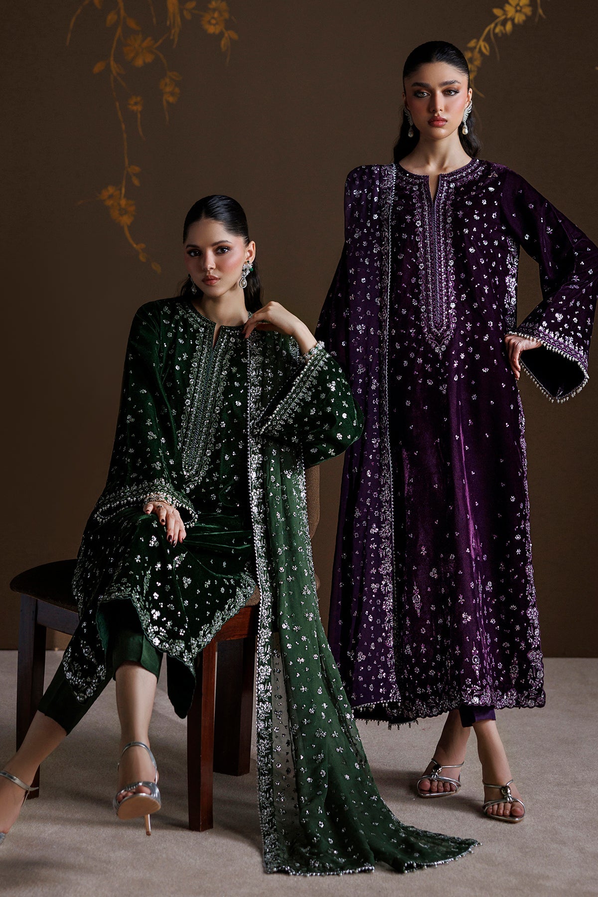 EMBROIDERED VELVET UF-4546