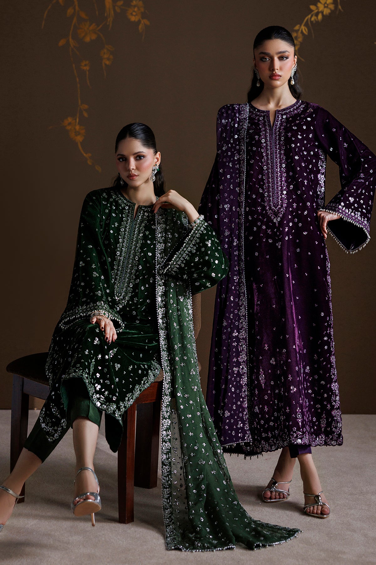 EMBROIDERED VELVET UF-4545