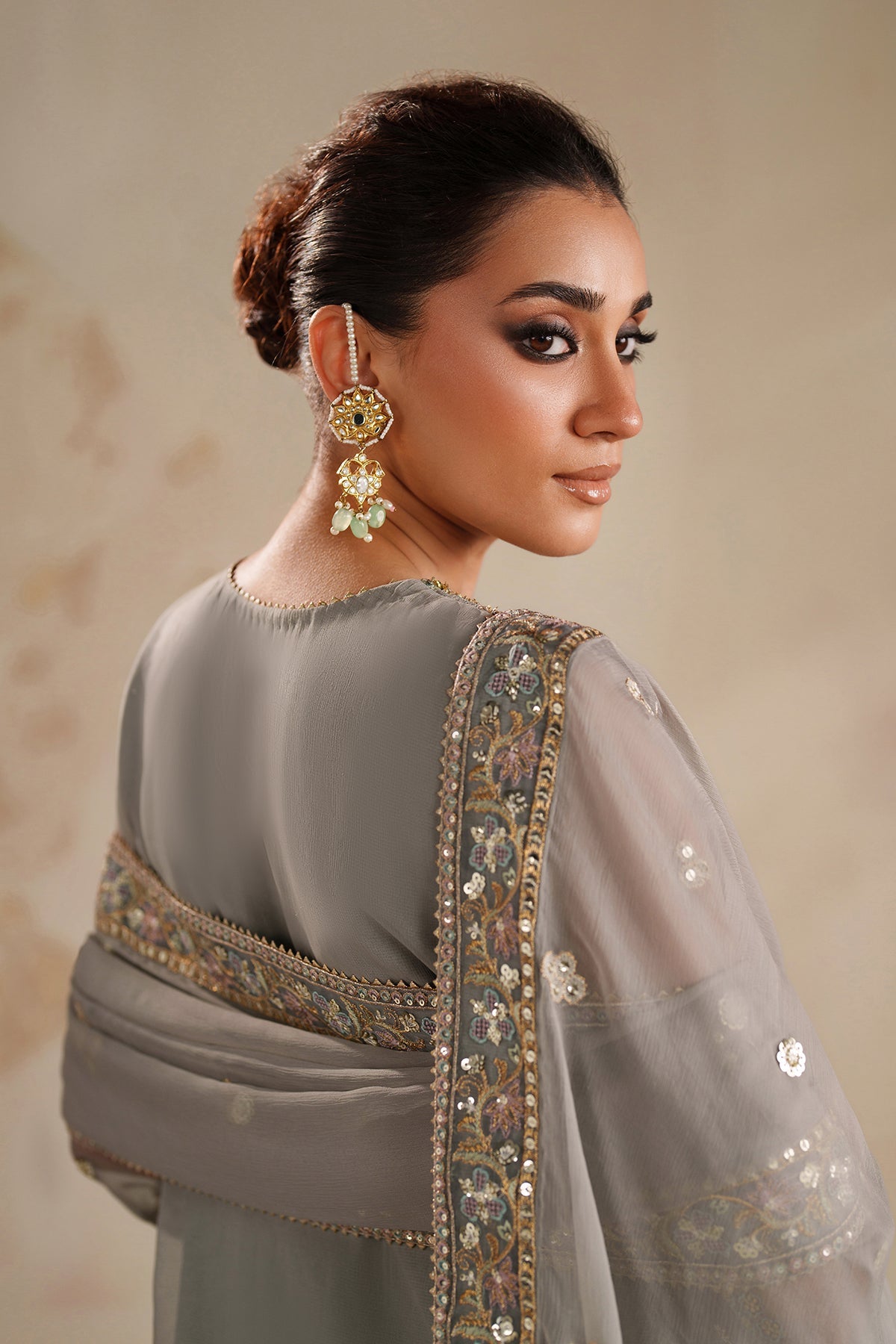 EMBROIDERED CHIFFON SF-4364