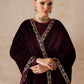 EMBROIDERED VELVET SHAWL VS-60