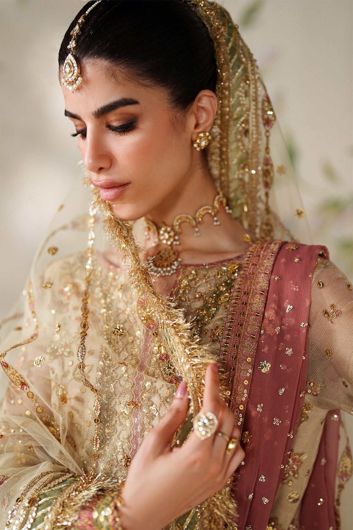 EMBROIDERED NET CH14-02 UNSTITCHED