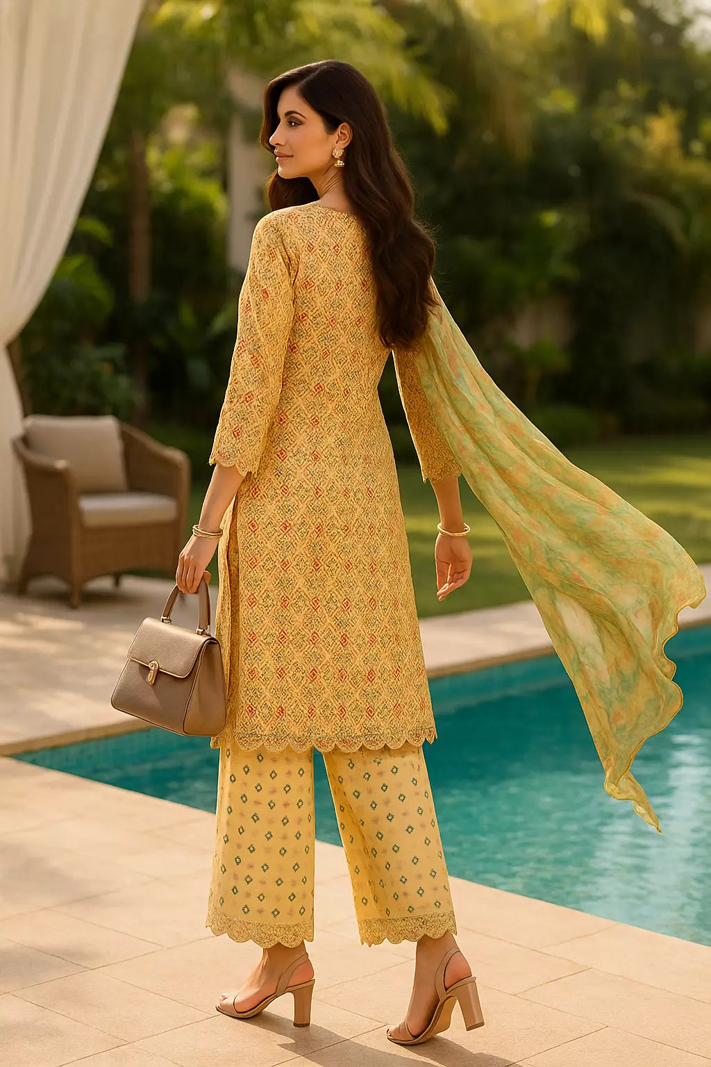 3PC Unstitched Printed Lawn Silk Suit (SUNS7ASI177)