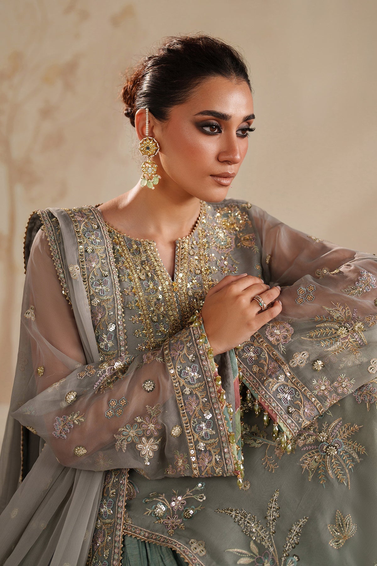 EMBROIDERED CHIFFON SF-4364