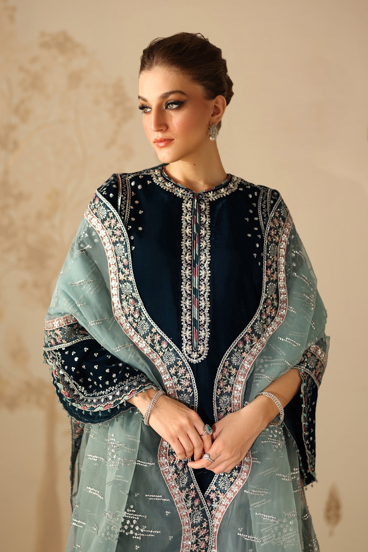 EMBROIDERED VELVET UF-4310
