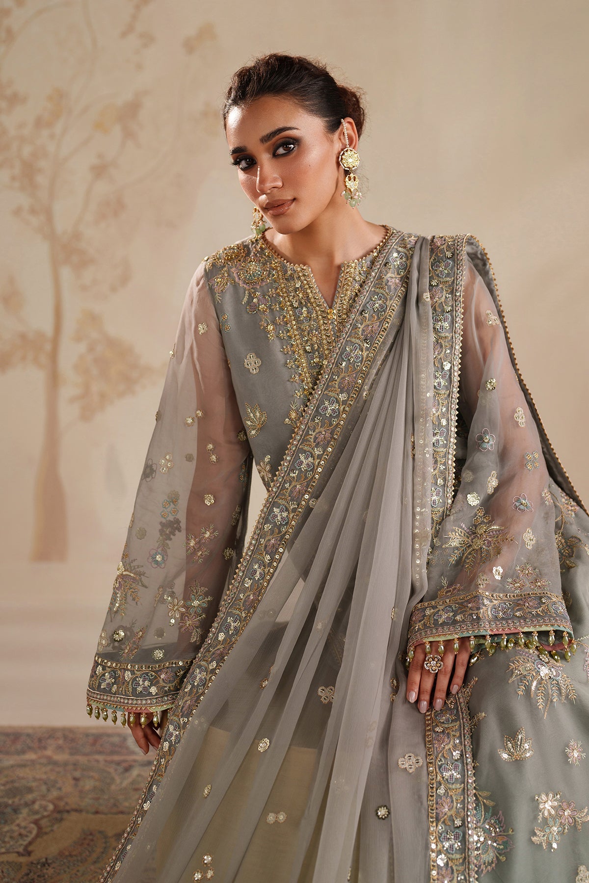 EMBROIDERED CHIFFON SF-4364