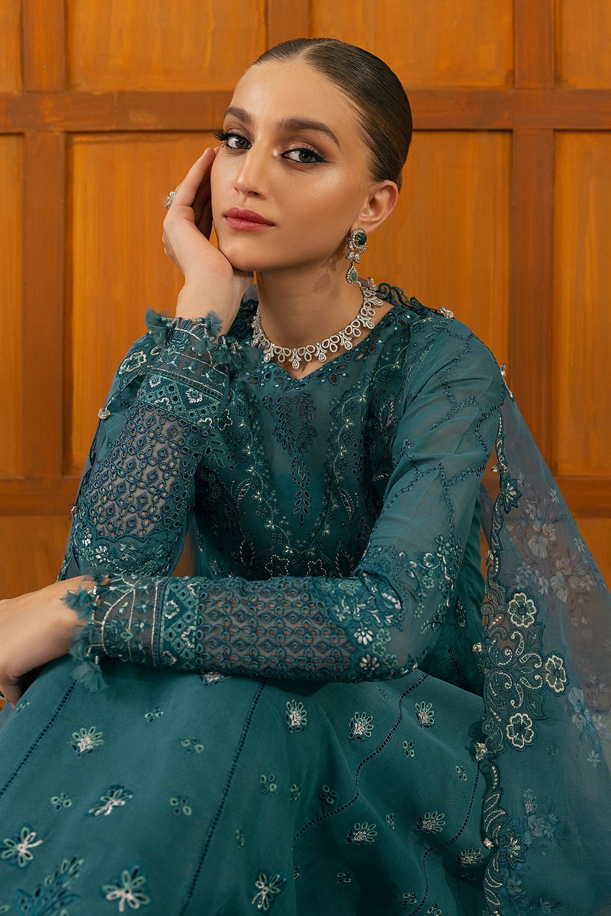 EMBROIDERED SWISS LAWN SL11-D02