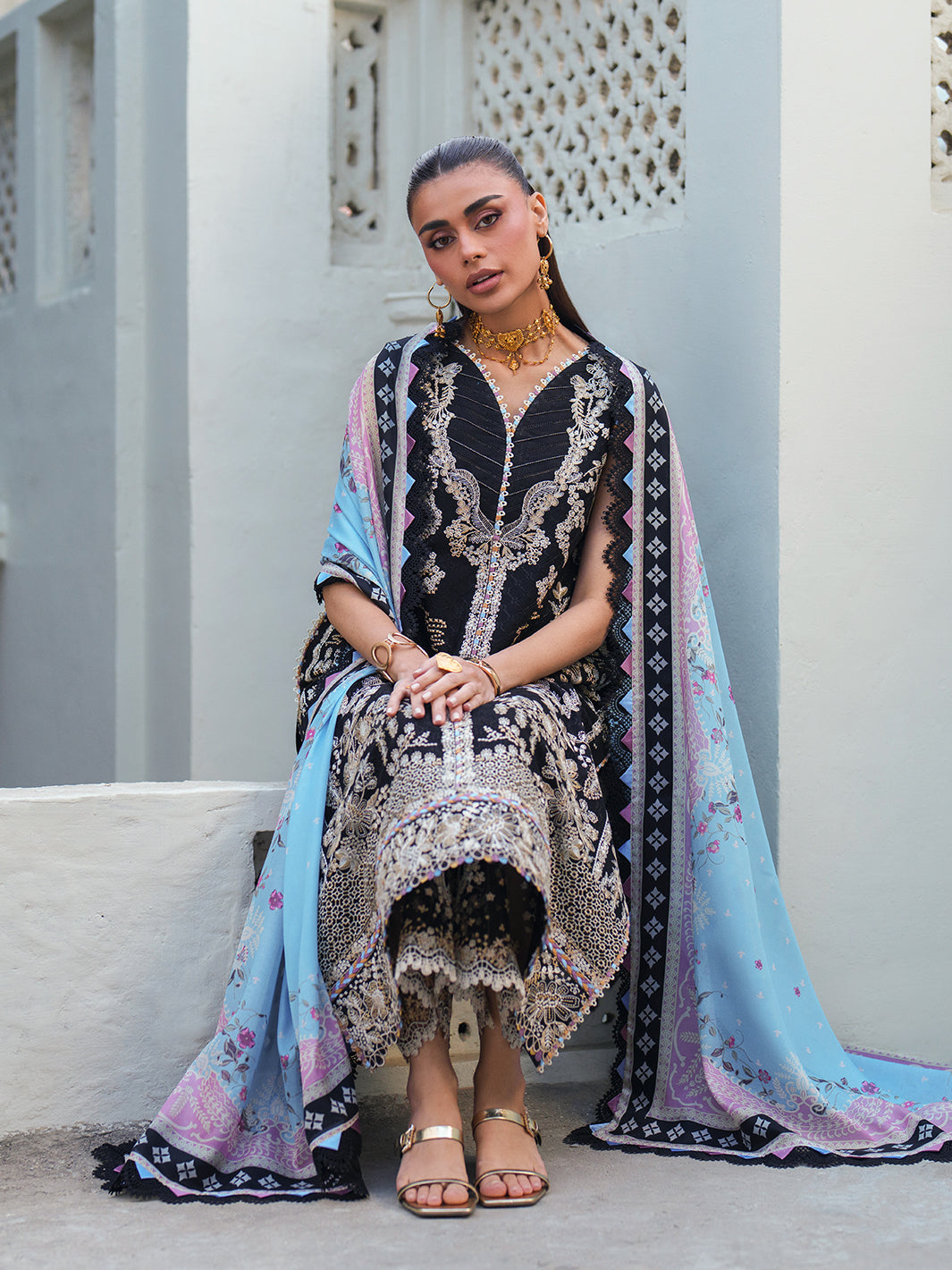 171-B | 3 PC Lawn Stitched