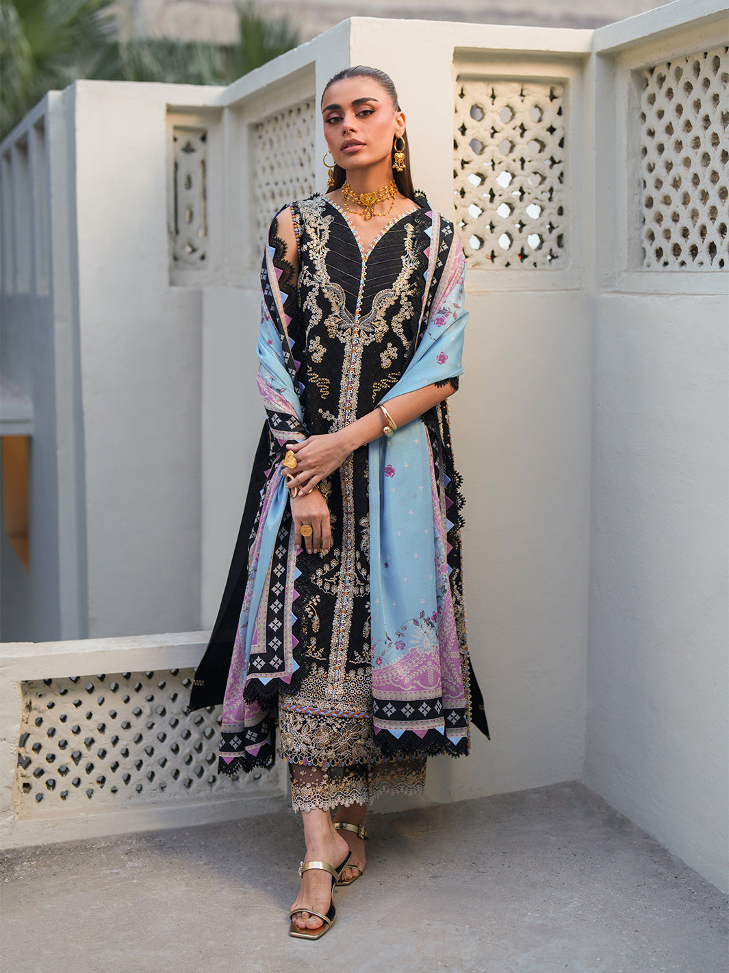 171-B | 3 PC Lawn Stitched