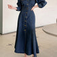 Women's Solid Color Denim Dress