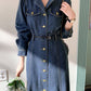 Women's Solid Color Denim Dress