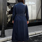 Plus Size Women's Long Casual Denim Shirt Dress