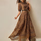 Elegant Round Neck Lace Patchwork Dress